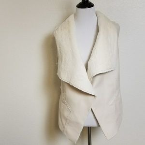 BlankNYC vegan leather and shearling vest